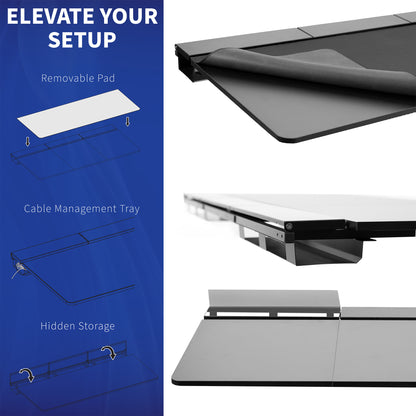 Height Adjustable Desk with Built-In Concealed Cable Trays, Complete Active Standing Workstation