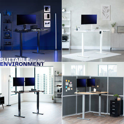 Single Motor Electric Desk with Push Button Memory Controller