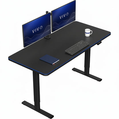 Sturdy sit or stand active workstation with adjustable height using smart control panel.