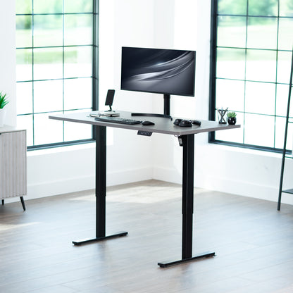 Single Motor Electric Desk with Push Button Memory Controller