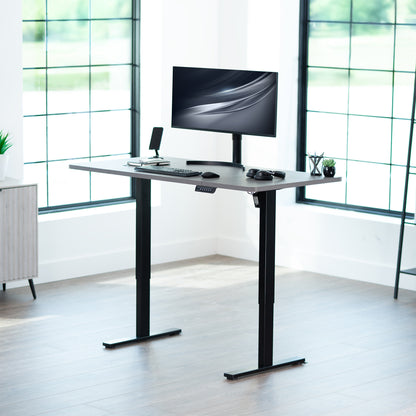 Single Motor Electric Desk with Push Button Memory Controller