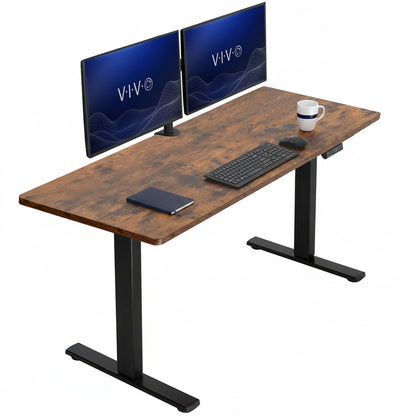 Sturdy ergonomic sit or stand active desk workstation with adjustable height using smart control panel.