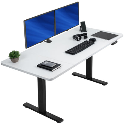 Single Motor Electric Desk with Push Button Memory Controller