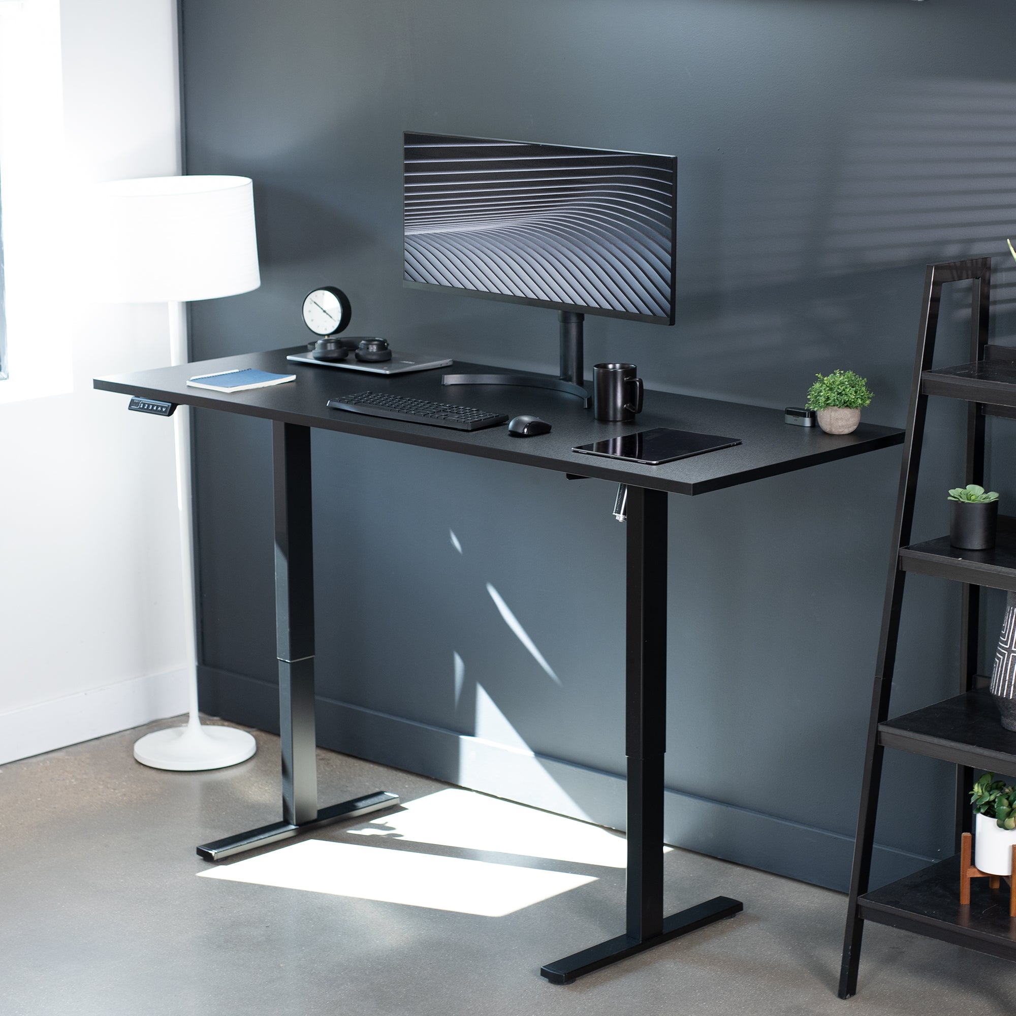 Electric Desk with Square Corner Top