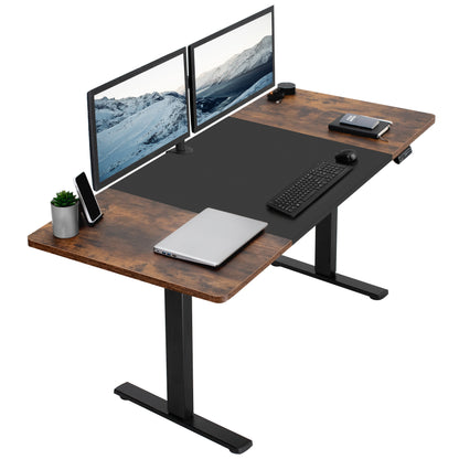 Large, rustic, sturdy sit or stand active workstation with adjustable height using smart control panel.