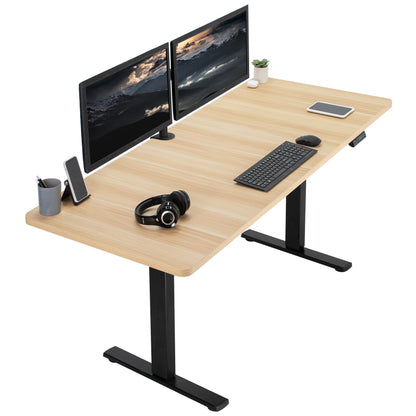 Large sturdy sit or stand active workstation with adjustable height using smart control panel.