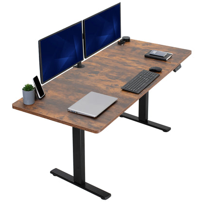 Large sturdy sit or stand modern desk with electric height adjustment options.