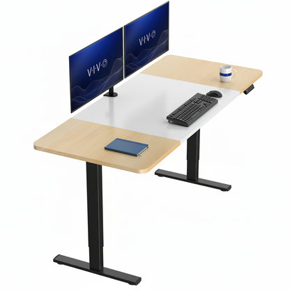 Large sturdy sit or stand modern desk with electric height adjustment options.