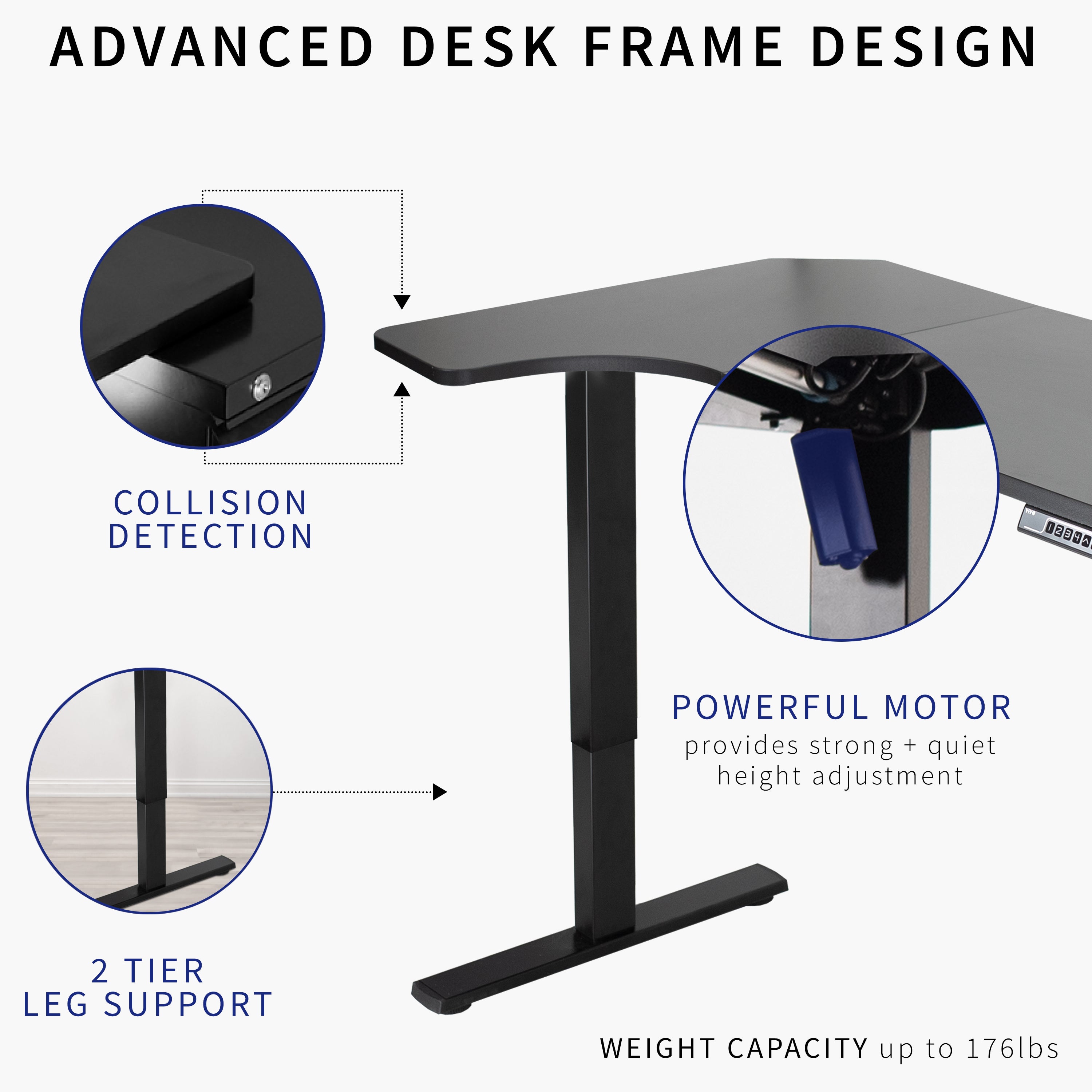 Incorporating sturdy support, a powerful motor, and collision detection set this height-adjustable desk apart from others.