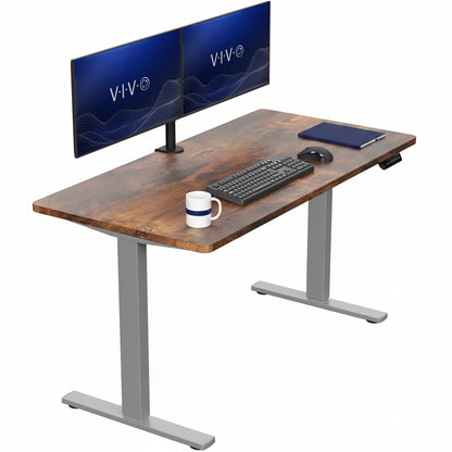 Sturdy ergonomic sit or stand active desk workstation with adjustable height using smart control panel.