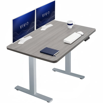 Sturdy ergonomic sit or stand active desk workstation with adjustable height using smart control panel.