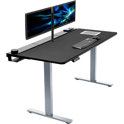 Height Adjustable Desk with Built-In Concealed Cable Trays, Complete Active Standing Workstation