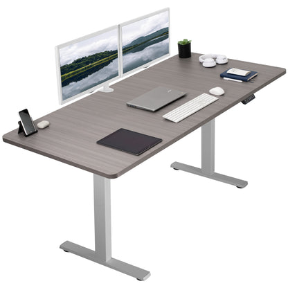 Large sturdy sit or stand active workstation with adjustable height using smart control panel.