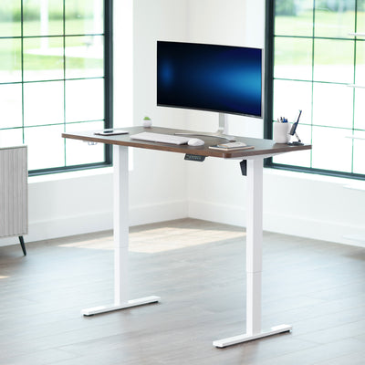 1B Solid Top Series - Single Motor Electric Desk with Push Button Memory Controller