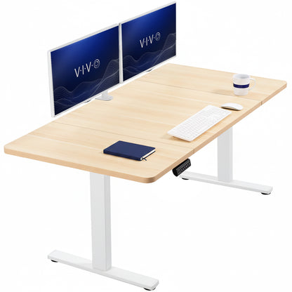 Sturdy sit or stand active workstation with adjustable height using smart control panel.