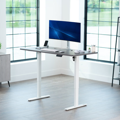 Single Motor Electric Desk with Push Button Memory Controller