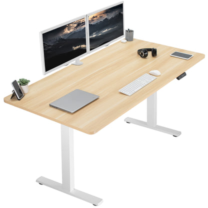 Large sturdy sit or stand active workstation with adjustable height using smart control panel.