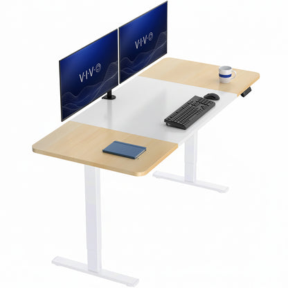 Large sturdy sit or stand modern desk with electric height adjustment options.