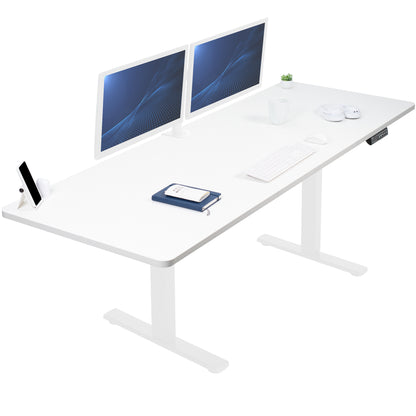 Extra large sturdy sit or stand active workstation with adjustable height using smart control panel.