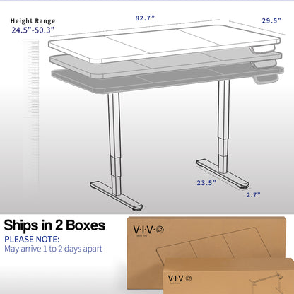 Extra large sturdy sit or stand active workstation with adjustable height using a memory control panel.