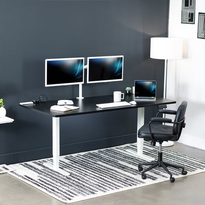 71" x 36" Electric Desk provides a convenient sit and stand workstation for the home or office.