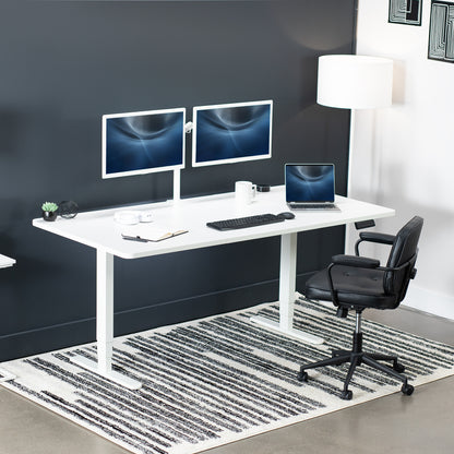 71" x 36" Electric Desk provides a convenient sit and stand workstation for the home or office.