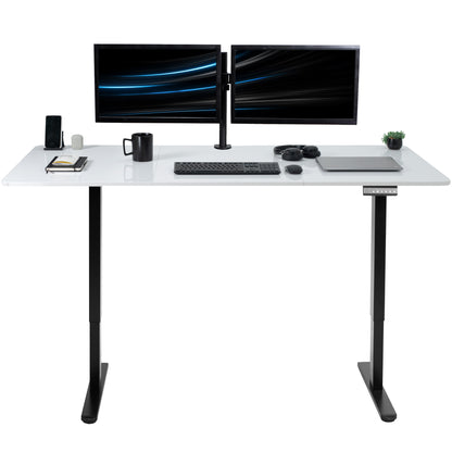 Electric Height Adjustable 71 x 30 inch Stand Up Desk with Dry Erase Whiteboard Top