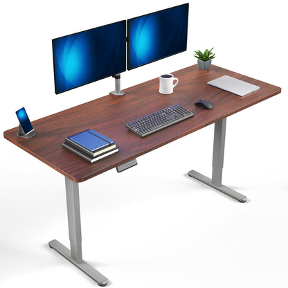 71 x 30 inch dual motor electric desk featuring memory controller height adjustment with memory settings