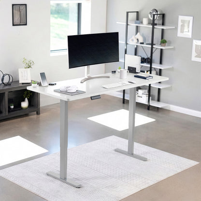 71 x 30 inch dual motor electric desk featuring memory controller height adjustment with memory settings