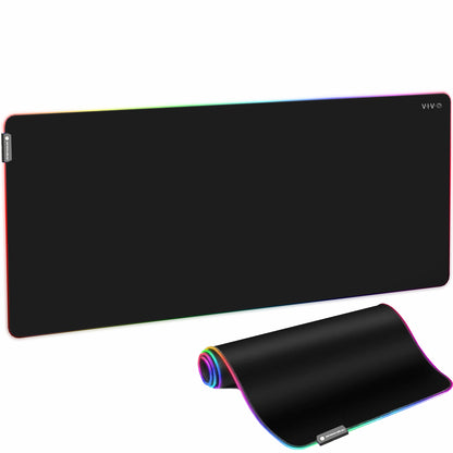 Large 60 x 24 inch Full Size Desk Pad with RGB Lighting for Office Ambience and Immersive Gaming, Oversized Mouse Pad Table Top Cover, 12 Color Modes, Non-slip Base