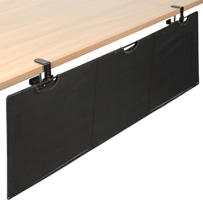 Durable clamp-on desk skirt for extra storage and cord management.