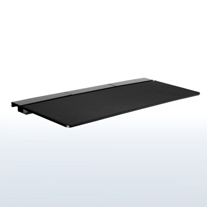 Black desk pad on a white background