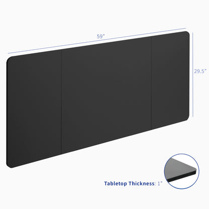 Wide sturdy desk tabletop for office workstation.