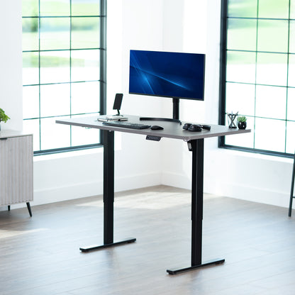 Sturdy desk tabletop for sit or stand electric or manual desk frames.