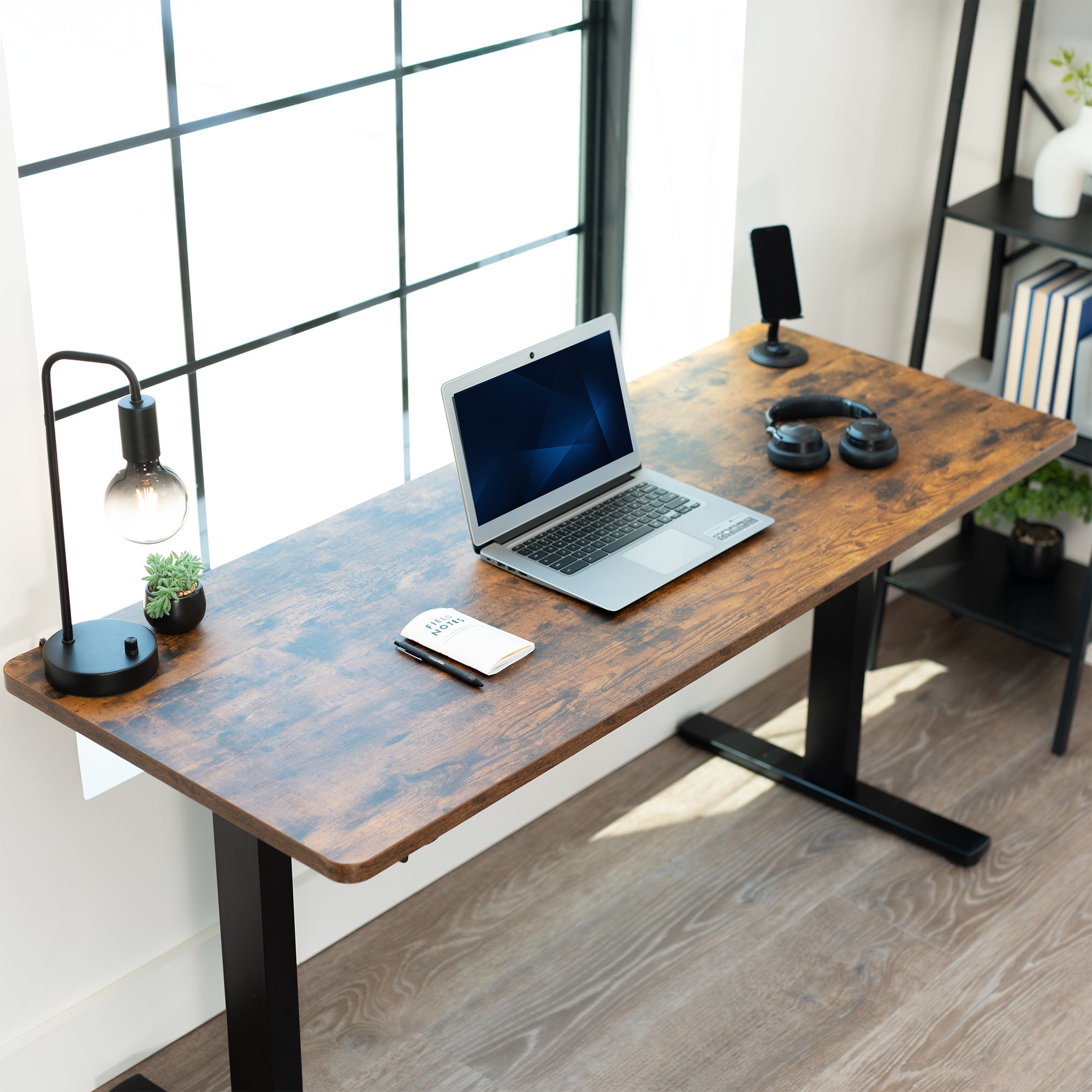 Sturdy desk tabletop for sit or stand electric or manual desk frames.