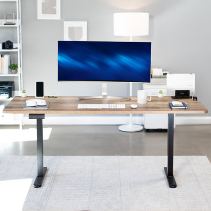 Large 71-inch plank pattern desktop in an office setting.