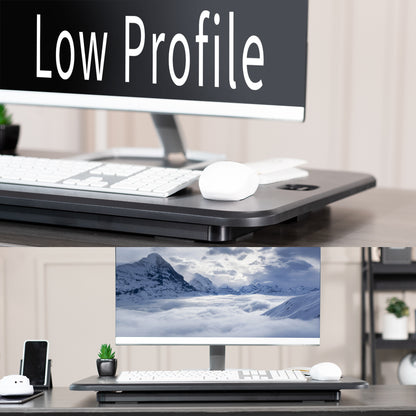 Ergonomic height adjustable desk converter monitor riser.