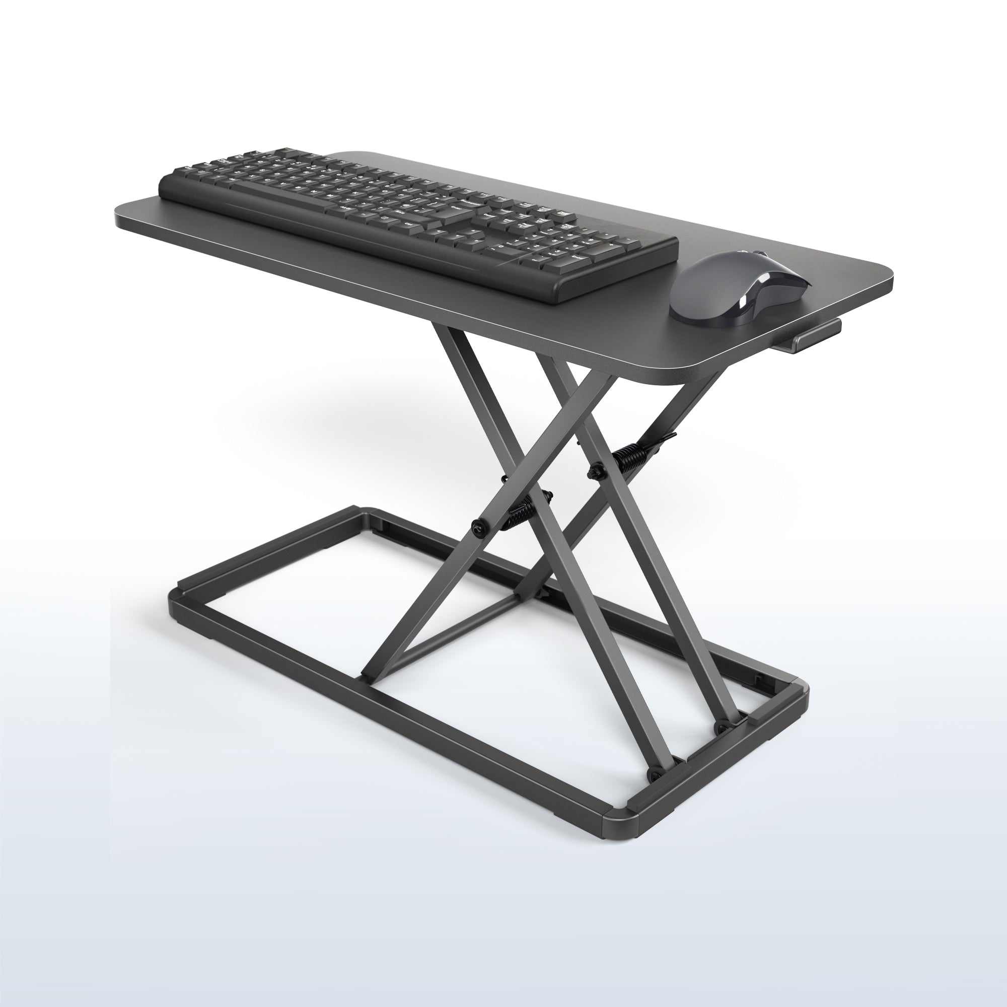 Single Top Manual Lift Keyboard Riser on a blue white gradient background