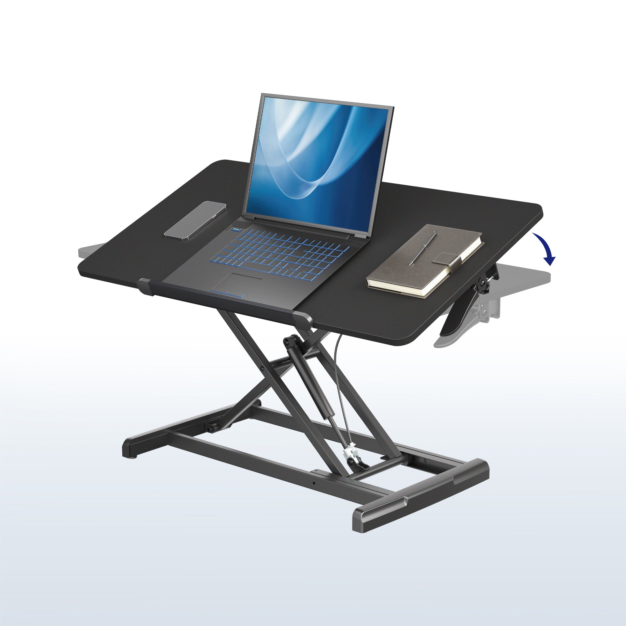 36" Single Top Tilting Desk Riser