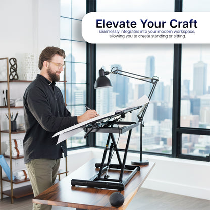 36" Single Top Tilting Desk Riser