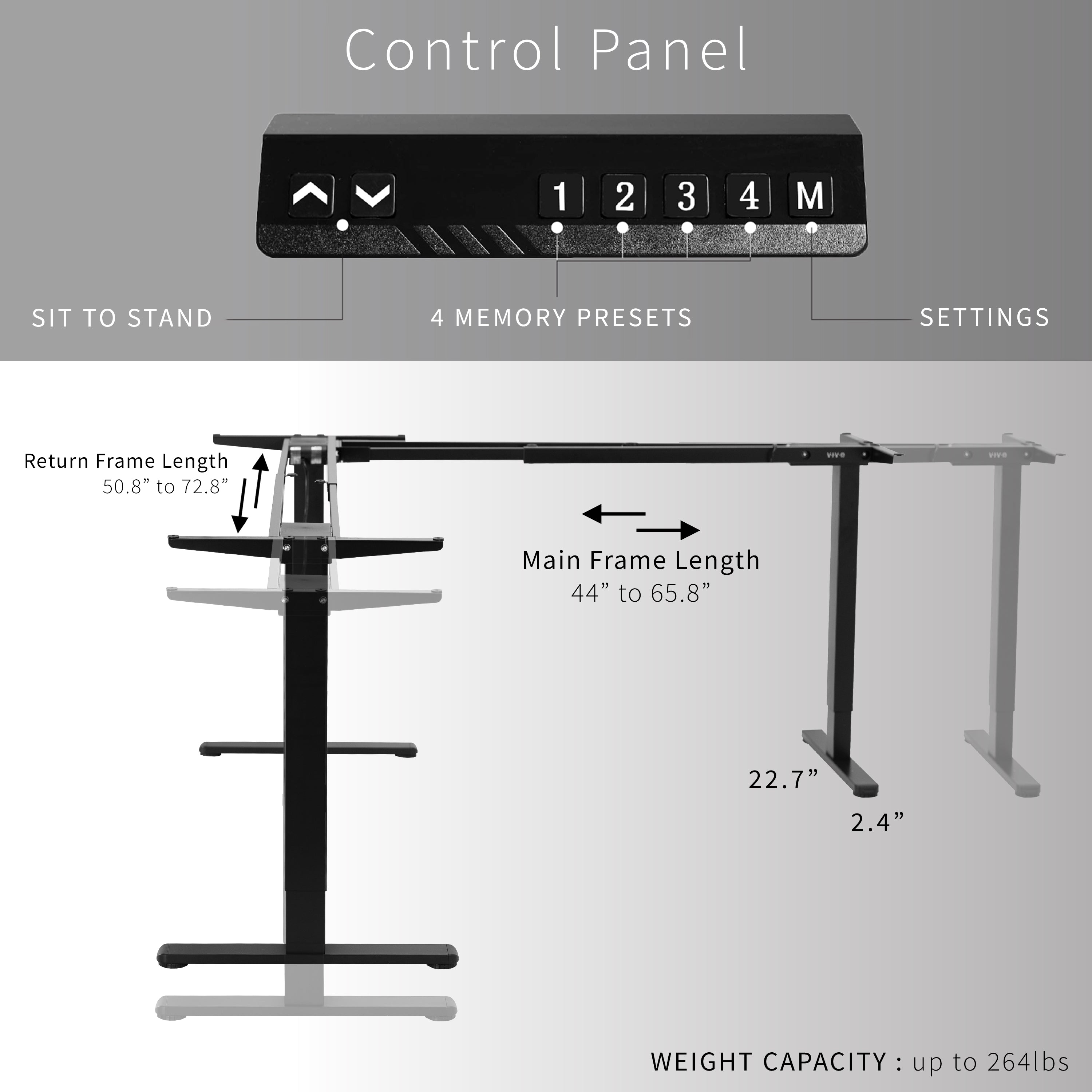 Electric Multi Motor Height Adjustable Corner 3 Leg Standing Desk Frame for creating your own standing desk.