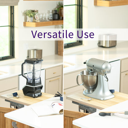 Kitchen appliance lifting brackets for compatible cabinets to save space and allow convenient access and storage for your appliances. (shelf/platform surface not included)