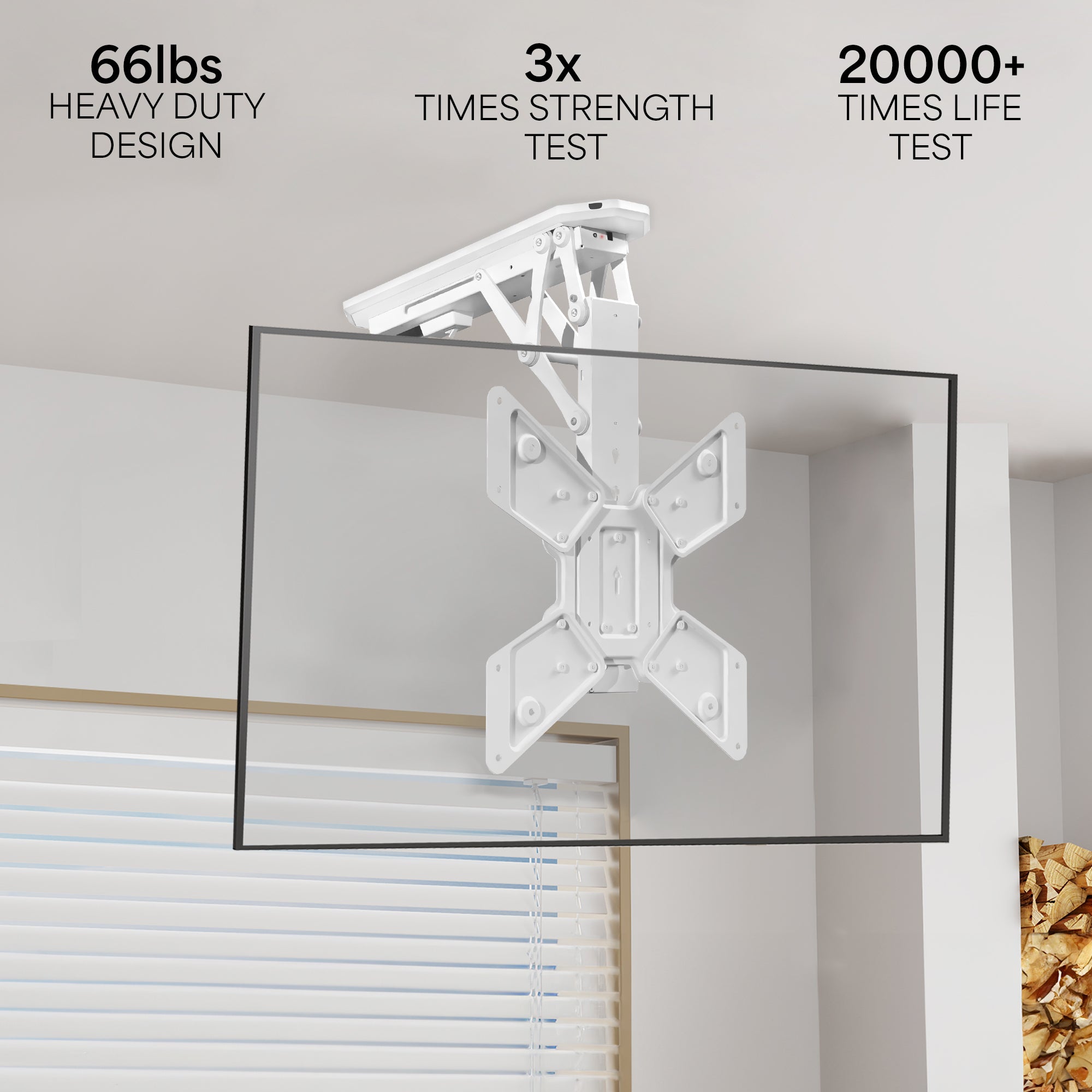 Electric Flip Down Ceiling TV Mount - 23" to 55" Screens