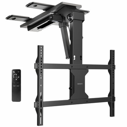 Electric Flip Down Ceiling TV Mount - 37" to 70" Screens on a white background
