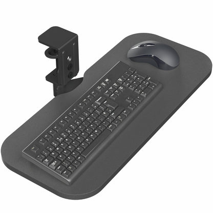 Single Clamp Rotating Keyboard Tray