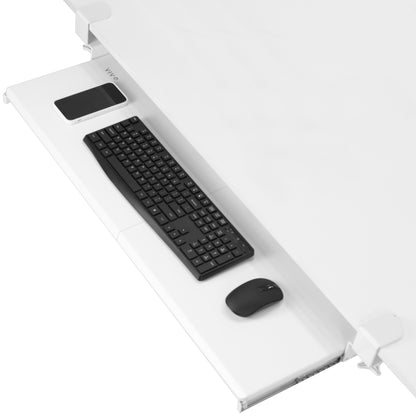 Ergonomic under desk keyboard tray mount attachment.