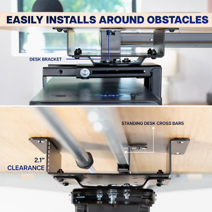 Under Desk PC Mount with Spacer Bracket