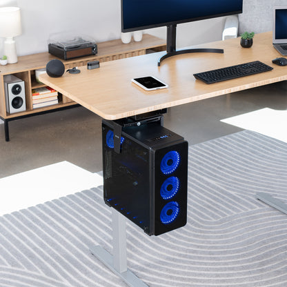 Under Desk PC Mount with Spacer Bracket