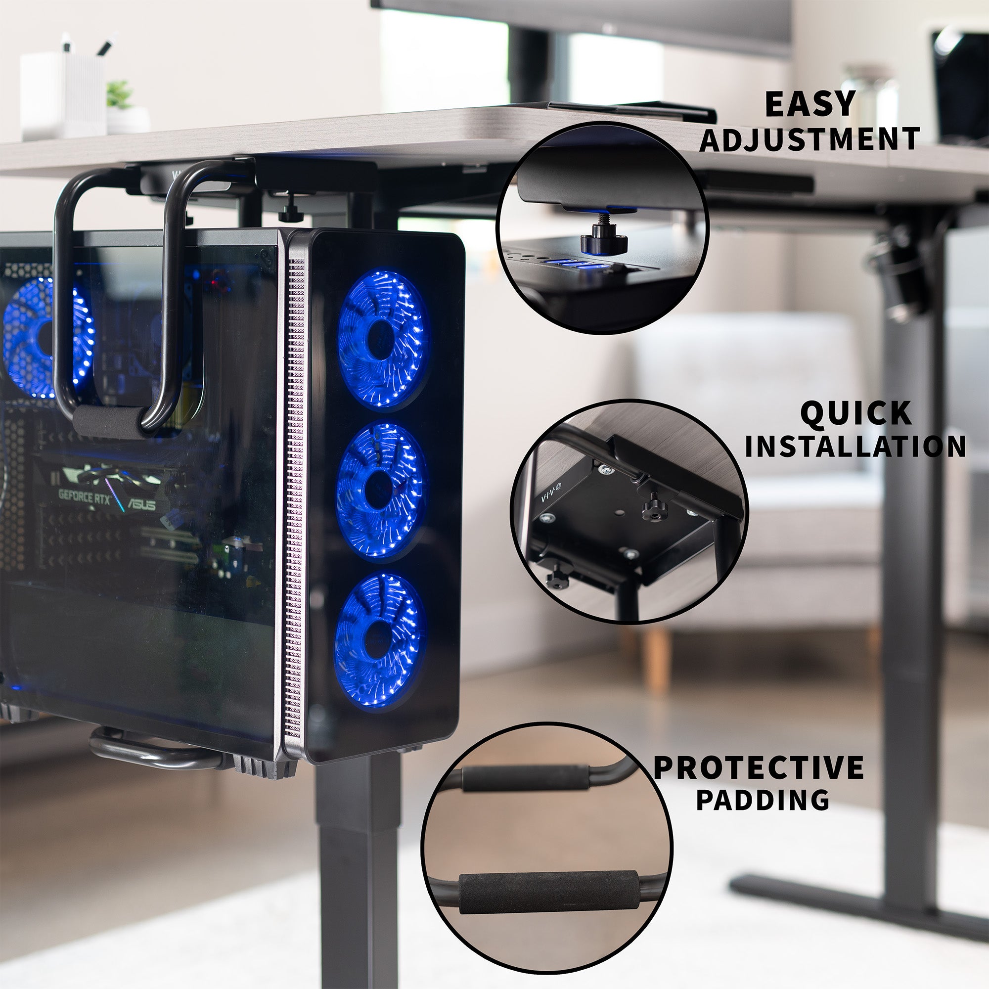 Heavy Duty Under Desk PC Mount