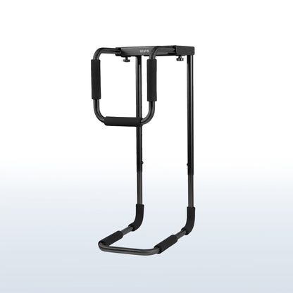 Large heavy-duty height adjustable and width adjustable under desk PC mount.